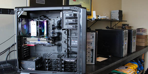 Image of a computer built by the Creative Programs and Systems techs.